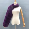Fingerlose Handschuhe Ankunft Instagram Mode Silber Pelz Ärmel Wraps Muff Lady Echtes Halswärmer Design