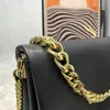 5a Quality Women Dinner Clutch Shoulder Bag Chain Handbag Purse Interior Compartment Pocket Genuine Leather Gold Hardware Plain Wallets