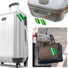 Presentförpackning 12st bagage taggar visitkortshållare aluminium metall rese -väska tagg för bagageidentifierare (grönt)