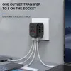 Adattatore di viaggi universali in tutto il mondo in un adattatore a plug AC Caricatore a parete internazionale con energia intelligente 5A e tipo USB 3.0A di tipo C per 200 paesi 100V-25v