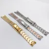 Bandes de montre Bande passante applicable 20 mm Accessoires de boîtier Bracelet GMT Boucle de verrouillage coulissante Solide en acier inoxydable Strip197f