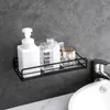 Badtillbehör Ställ in det multifunktionella järnbadrumets rack toalettfritt stanstoalett toalettartiklar väggmonterad förvaring
