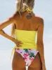 Dames badkleding fitshinling boho dames zwempak 2022 print bloemen luipaard sexy bikini's set 2 stuks zomer strand badpakken uitverkoop