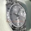 Factory s Luxury 2813 Women automatic movement 26MM LADIES SS 18K WHITE GOLD SILVER DIAMOND DATEJUST #179174 with original box274S