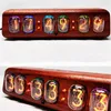 Table Clocks Wood Nixie Tube Clock Retro Alarm Digital Watch Soviet Union In12 Electronic Desktop Black Walnut Gift