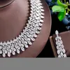 Necklace Earrings Set ThreeGraces Sparkling Cubic Zirconia Luxury Big Bridal Wedding Prom And Choker Jewelry For Women TZ720