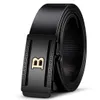 Fashion belts men's classic belts cowhide self-buckle belts casual business young men pants belts with box