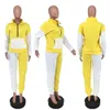 2024 Designer Women Tracksuits Streetwear two 2 Piece Sets Stand Collar Sportswear Hoodies Pants Ladies Sweat suits Panelled Outfits Wholesale 8953