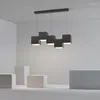 Pendant Lamps Minimalist Magic Cube Chandelier Living Room Iron Lamp 65/72/90cm Modern Bedroom Study Bar Hang Lighting Lamparas