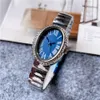 Fashion Brand Watches Women Girl Crystal Oval Arabic Numerals Style Steel Metal Band Beautiful Wrist Watch C61238s