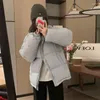 Trenchs de femmes manteaux vêtements d'hiver femmes veste recadrée manteau fermeture éclair parkas épaissir chaud style coréen épais mode outwear décontracté femme