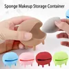 Éponge maquillage conteneur de stockage poudre bouffée fournitures portables étui Silicone respirant beauté oeuf accessoires outils