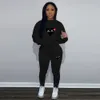 2024 Designer Mulheres Tracksuits Coração Imprimir Jogging Terno Casual Dois Conjuntos de 2 Peças Outfits Manga Longa Hoodies Calças Terno Plus Size Outono Inverno Roupas Atacado 8922