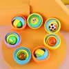 Hand Spinner toy Plastic Metal 3D Spinners Rainbow Gyro Spinning Universal rotation Top Eye Finger Toys for Kids Gift Decompressed Multilayer Pattern Random