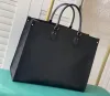 Top onthego gm mm Avrupa 2023 kadın çantalar çanta deri moda klasik kadın omuz çantası yüksek kaliteli kadın tek kollu tote alışveriş çantaları 34cm