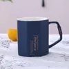 Mugs Ceramic Cup Nordic Style Diamond Mug Creative English Water Office Coffee Business Gift 300ml