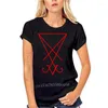 Camisetas masculinas Lúcifer Sigil Satan Satan Occult Horror Witch Goth camiseta