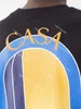 カサブランカ 23ss 男性デザイナー tシャツ ファンタジーの扉 シチリア ハワイアン 半袖 Tシャツ コットン サマー Tシャツ