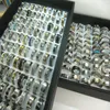 Whole 50 Pcs Mix Lot Stainless Steel Rings Fashion Jewelry Party Weeding Ring Random Style289E