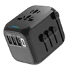 Universal Travel Adapter Worldwide allt i en internationell v￤ggladdare AC Plug-adapter med 5A Smart Power och 3.0A USB Type C f￶r 200 l￤nder 100V-250V