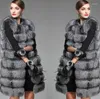 Women's Vests Womens Imitation Fur Vest Slim Fit Long Section Plus Size Waistcoats Female Fashion High Quanlity Gilet S/4XL D547