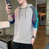 Erkek Hoodies 2022Spring Moda Renkli Sıradan Sweatshirt Hip Hop Uzun Kollu Kıyafet Damlası