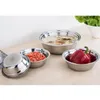 Bowls 6 Size 14-24cm Stainless Steel Soup Multi-function Round Pot Palte Dishes Kitchen Tools 1pcs