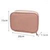 Waterproof Makeup Case Pouch Zipper PU Leather Square Wash Bag Portable Multifunction Fashion Simple Soft For Swimming Fitness