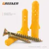 GREENER Practical Expansion Screws Self Drilling Wall Home Pierced For Nylon Column Plastic Gypsum Board Fiberboard Plugs