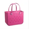 Candy Silicone Jelly Beach Washable Basket Bags Large Shopping Woman Eva Waterproof Tote Bogg Bag Purse Eco256i