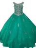 Girl Dresses 2022 Luxury Beaded Floor Length Flower Pageant Gowns With Handmade Children Bridesmaid Birthday Dance Ball