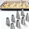 Baking Tools 14 Pcs/set Reusable Piping Bag Tool Stainless Steel Nozzles Converter Kitchen Accessories For