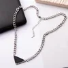 Luxury Necklace Womens Mens Necklace Personalized Fashion Custom Rope Chain Silver Pendant Trendy Birthday Valentine's Day Gi239S
