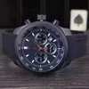 Nuevos relojes de lujo para hombre con pulsera de acero plateado y negro, reloj deportivo con cronógrafo multifuncional, relojes de pulsera Montr220I