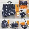 ONTHEGO denim shopping bag M59609 Designer Women trunk printed POCHETTE cowhide leather NeoNoe bucket Handbag Purse Totes crossbod277l