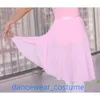 Stage Wear Ladies Professional Ballet Leotard Wrap Over Scarf Skirt Chiffon Gymnastics Dance Skating Open Tie Long 8Colo