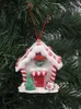Kerstdecoraties Hars Gingerbread House Hangende hanger Xmas Tree Scene Festival Versiering Ornament Party Decoratie 2022