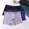 Mode mens boxers shorts underbyxor män sexiga underkläder brev tryck undervande andningsbar boxare underkläder med låda