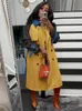 Плюс размер 3xl Тренч -пальто Женщины осени зимой одежда повседневная модная винтажная ветряная ветка свободная верхняя часть верхней модной двойной грудь 9072