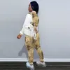 2024 Designer Camo Tracksuits Mulheres 2 Peça Set Casual Jaqueta de Beisebol Calças Suor Terno Senhoras Outfits Patchwork Manga Longa Outono Inverno Roupas Bulk Atacado 8968