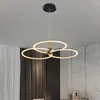 Lustres 2022 moderne LED lustre lumière créative salon salle à manger noir couleur goutte AC85-260V éclairage intérieur De