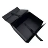 Set pieghevoli neri grandi personalizzati Confezione regalo pieghevole con scatole di cartone pieghevoli a nastro magnetico per abbigliamento A356