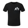 T-shirt firmata da uomo Skull Summer Basic Stampa in cristallo solido lettera Skateboard Casual Punk top Magliette Moda abbigliamento di lusso manica corta 100% cotone M-3XL