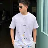 Camisetas Angeles Dept T Atual Los Fashion Galleryys Letter Moletons Speckle Camisa Masculina Pintada à Mão Manga Curta Homens e Mulheres Tees 2023 Verão Suy2