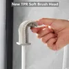 Set di accessori per il bagno Appeso a parete TPR Scopino per WC in silicone con scolapiatti Strumenti per la pulizia del bagno Protezione morbida