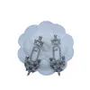 Boucles d'oreilles en diamant Designer Bijoux Mode Boucle d'oreille en argent pour Lady Femmes Party Studs Hoops Fiançailles de mariage pour la mariée avec B1705856