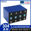 3,2 V 304AH 310AH 320AH 4 Uds nuevo Lifepo4 recargable DIY 12V 24V 48V batería de ciclo profundo eléctrico RV Golf Grado A