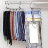 Kleiderbügel 5 in 1 Hose Rack Kleiderbügel für Kleidung Organizer Multifunktionsregale Schrank Aufbewahrung Edelstahlmagie Hose