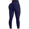 Pantalones de yoga de diseño de polainas para mujer Pantalones de chándal de moda multicolor de color sólido Cintura alta Ajuste ajustado Levantamiento de glúteos Fuerza elástica pantalón deportivo fitness