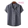 M￤ns avslappnade skjortor 2022 LINEN M￤n sommar f￶r Hawaiian Floral Camisas Mens Kort ￤rm modekl￤der